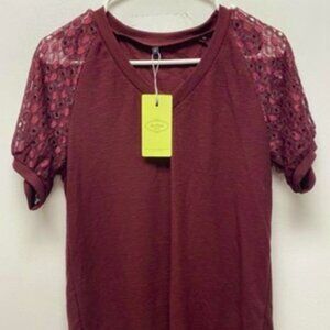 NEW Haomeili Womens Blouse small maroon